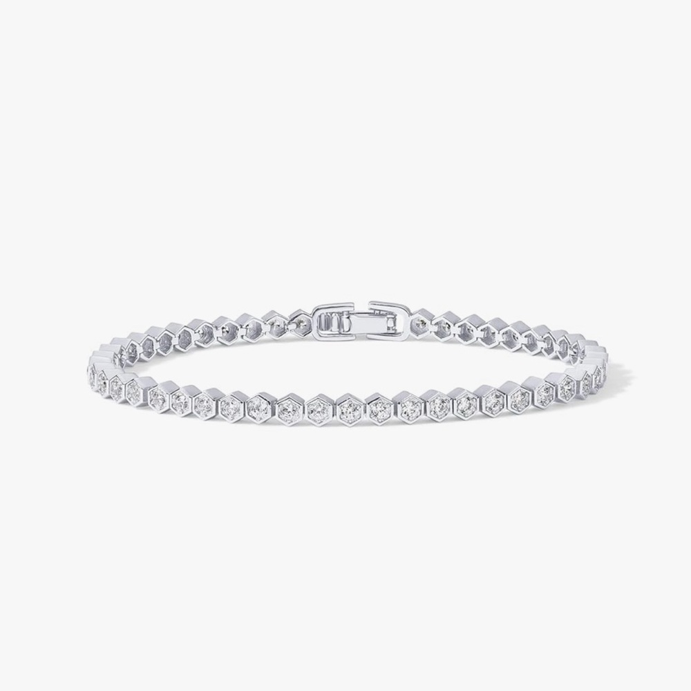 Elegant Silver Tennis Bracelet